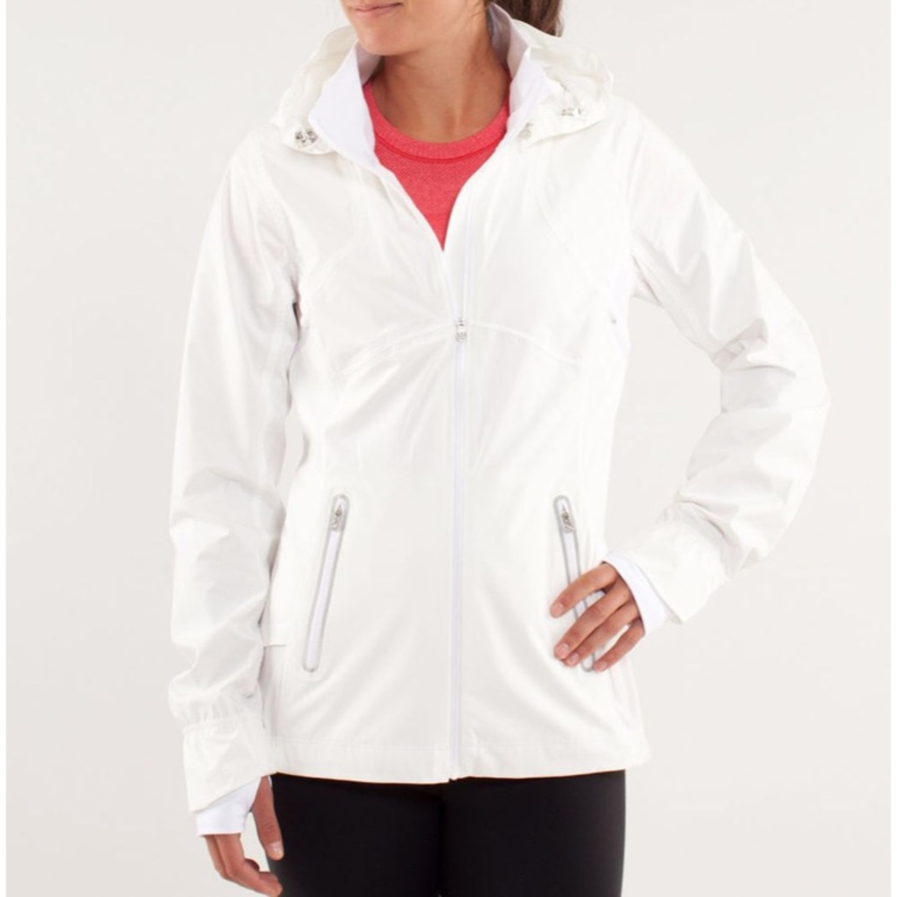 White Lululemon puddle jumper jacket size 12